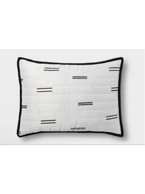 NEW Standard Satin Quilt Sham White/Black Target Room Essentials